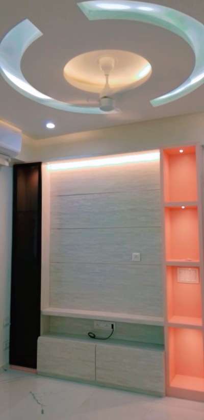 Ceiling, Living, Lighting, Storage Designs by Interior Designer sumit sharma, Ghaziabad | Kolo