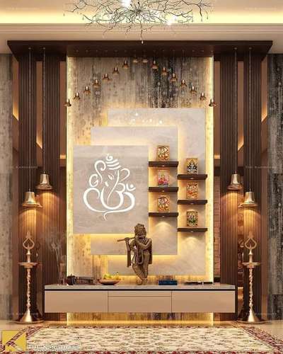 Prayer Room, Lighting Designs by Interior Designer Mahfooz Ali  M S Interior, Gurugram | Kolo