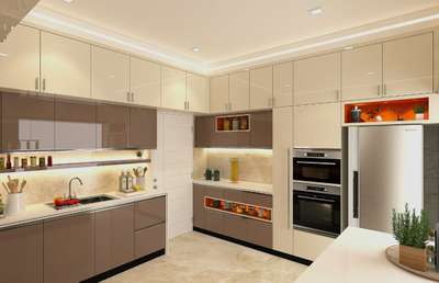 Kitchen, Lighting, Storage Designs by Civil Engineer AKHIL Radhakrishnan, Idukki | Kolo