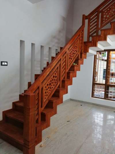 Wall, Staircase Designs by Carpenter Baiju balakrishnan, Malappuram | Kolo
