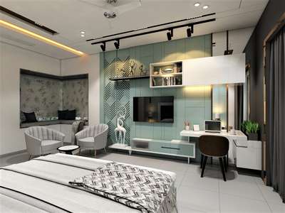 Ceiling, Furniture, Wall, Bedroom, Storage Designs by Interior Designer Poonam Wadge, Indore | Kolo