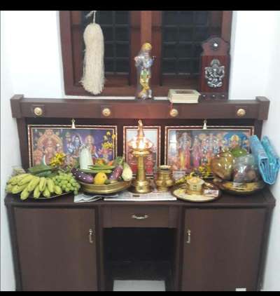 Prayer Room, Storage Designs by Carpenter Vijith K, Kannur | Kolo