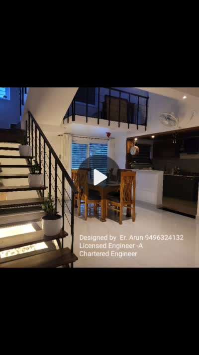 Staircase, Dining Designs by Civil Engineer Er   ARUN, Kottayam | Kolo