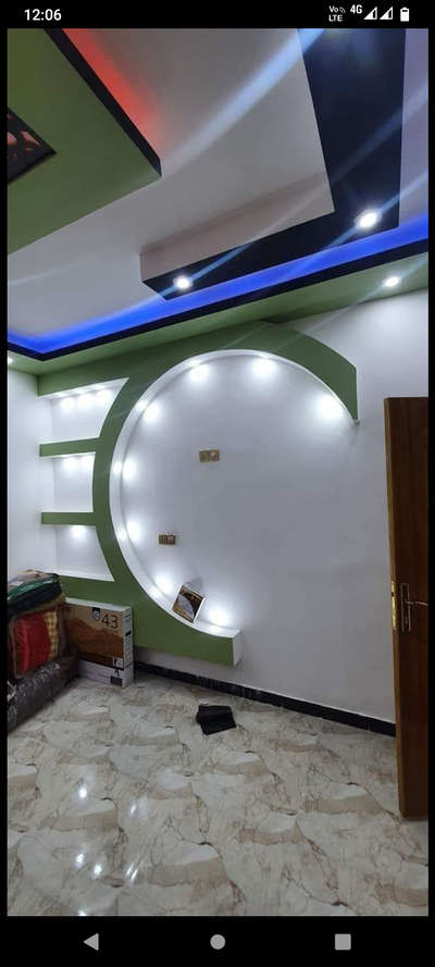 Ceiling, Lighting, Living, Storage Designs by Contractor Imran Saifi, Ghaziabad | Kolo