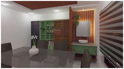 Dining, Furniture, Lighting, Storage, Table Designs by Interior Designer Adam Adnan, Alappuzha | Kolo