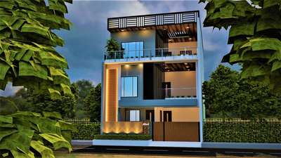 Exterior, Lighting Designs by 3D & CAD Shivani Tiwari, Indore | Kolo