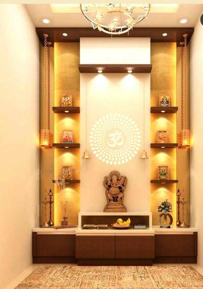 Lighting, Storage, Prayer Room Designs by Civil Engineer Er Mahfuz Alam, Ghaziabad | Kolo