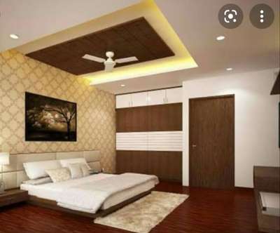 Ceiling, Lighting, Bedroom, Furniture, Storage Designs by Painting Works Sameer P O P Contractor, Gautam Buddh Nagar | Kolo