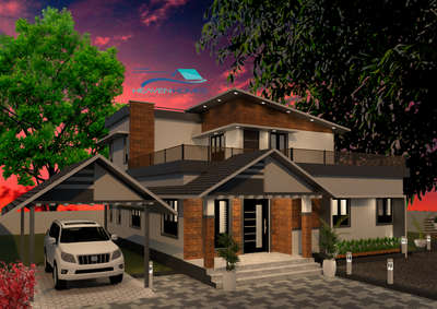 Exterior, Outdoor Designs by Civil Engineer Jerry T  Abraham , Palakkad | Kolo