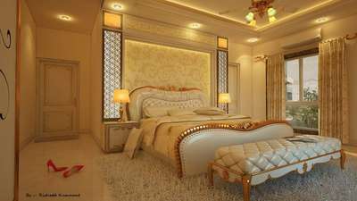 Furniture, Bedroom, Lighting, Storage Designs by Interior Designer Rishabh Kumawat, Jaipur | Kolo