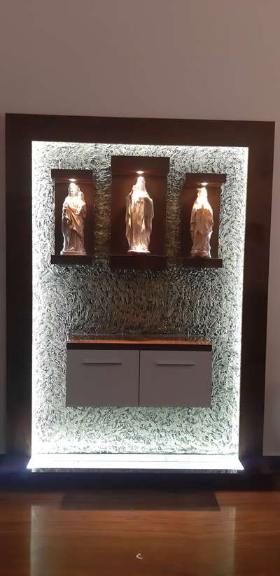 Prayer Room, Storage Designs by Interior Designer ℍ𝔸𝔹𝕀𝕋 𝔸ℝ𝕋 
 
𝕊𝕋𝕌𝔻𝕀𝕆, Ernakulam | Kolo