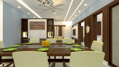 Furniture, Dining, Table, Lighting Designs by Interior Designer Naijo Charly, Thrissur | Kolo