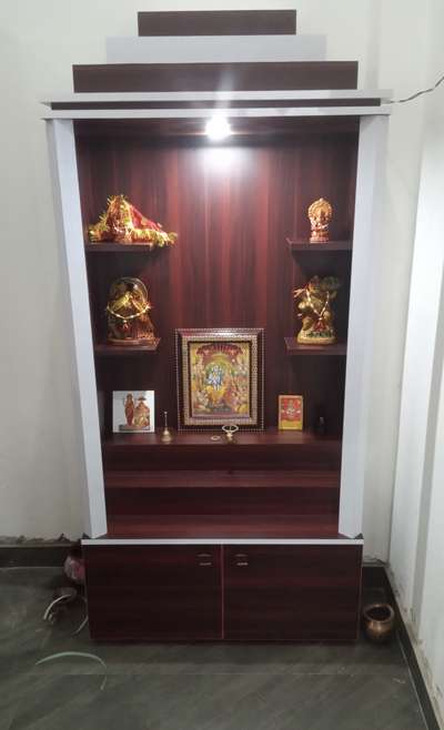Prayer Room, Storage Designs by Carpenter Krishna Sharma, Delhi | Kolo