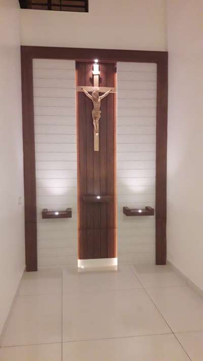 Prayer Room, Lighting, Flooring, Storage Designs by Contractor Daneesh  A T ekm angamaly, Ernakulam | Kolo