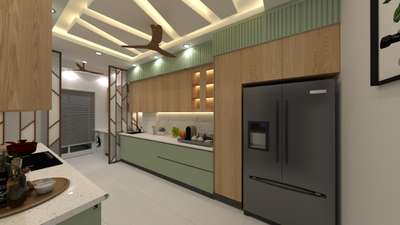 Ceiling, Kitchen, Lighting, Storage Designs by Interior Designer pratyush interiors, Delhi | Kolo