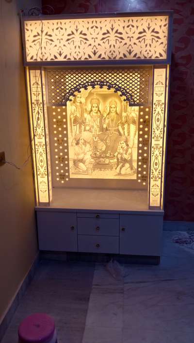 Lighting, Prayer Room, Storage Designs by Contractor Amit Dubey, Delhi | Kolo
