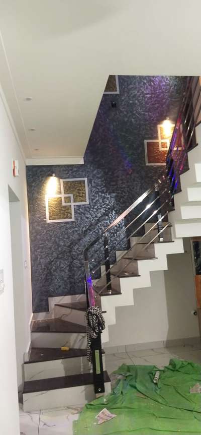 Wall, Staircase Designs by Painting Works mujeeb k pattambi, Palakkad | Kolo