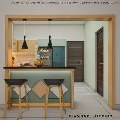 Kitchen, Lighting, Storage Designs by Interior Designer Rahulmitza Mitza, Kannur | Kolo