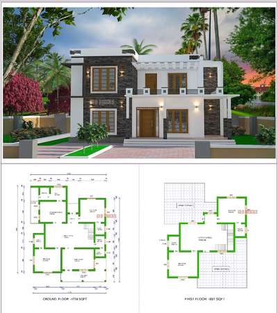 Exterior, Plans Designs by Contractor vishnu V V, Thrissur | Kolo