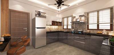Kitchen, Ceiling, Lighting, Storage, Furniture Designs by Interior Designer Jobin  Jose, Ernakulam | Kolo