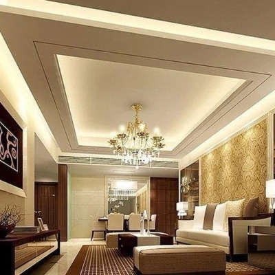 Ceiling, Furniture, Living, Lighting, Table Designs by Interior Designer Akash Sharma, Gurugram | Kolo