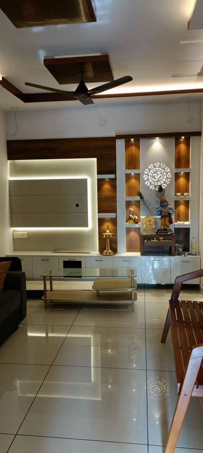 Living, Furniture, Lighting, Prayer Room, Storage, Table Designs by Interior Designer DCRAFT BUILDERs, Thrissur | Kolo