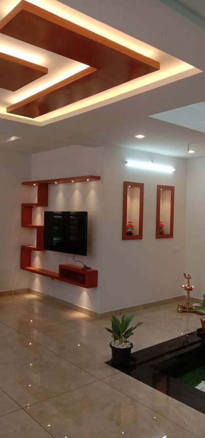 Lighting, Living, Storage, Flooring, Ceiling Designs by Carpenter Anil Viswanath, Alappuzha | Kolo