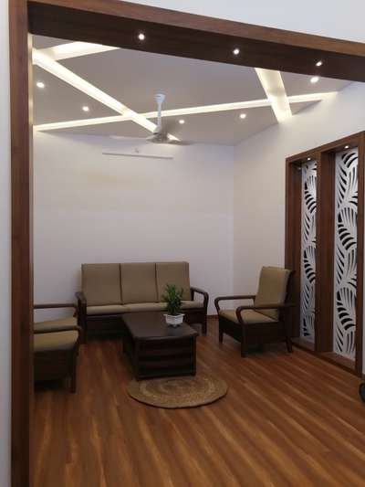 Ceiling, Furniture, Lighting, Living, Table Designs by Interior Designer Santhosh Samuel, Pathanamthitta | Kolo