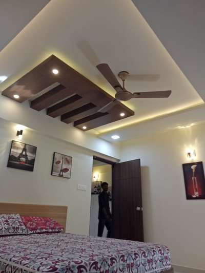 Bedroom, Furniture, Ceiling, Lighting Designs by Interior Designer Rajesh Kumar, Thiruvananthapuram | Kolo