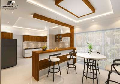 Ceiling, Kitchen, Lighting, Storage Designs by Interior Designer RAYANCo INTERIORS  BUILDERS, Malappuram | Kolo