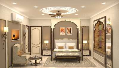 Ceiling, Furniture, Lighting, Storage, Bedroom Designs by Interior Designer Gunjan Deshma, Jaipur | Kolo