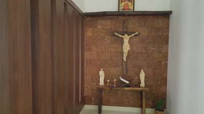 Wall, Prayer Room Designs by Architect Joy George, Thrissur | Kolo