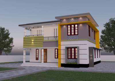 Exterior, Lighting Designs by Contractor Red Line Builders and Interiors, Kollam | Kolo