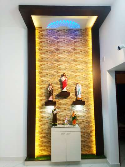 Prayer Room, Lighting, Storage Designs by Carpenter Antony 9656891377 call KX, Ernakulam | Kolo