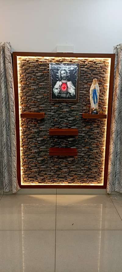 Lighting, Prayer Room, Storage Designs by Carpenter Rajesh Rt, Thiruvananthapuram | Kolo