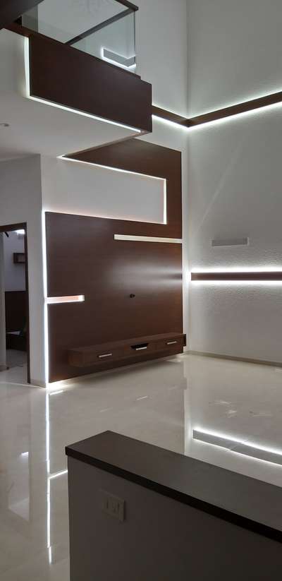 Living, Lighting, Storage, Wall, Flooring Designs by Interior Designer Kripa Shankar, Palakkad | Kolo