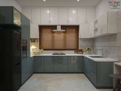 Kitchen, Storage, Flooring, Window Designs by Interior Designer prajeesh t, Kozhikode | Kolo