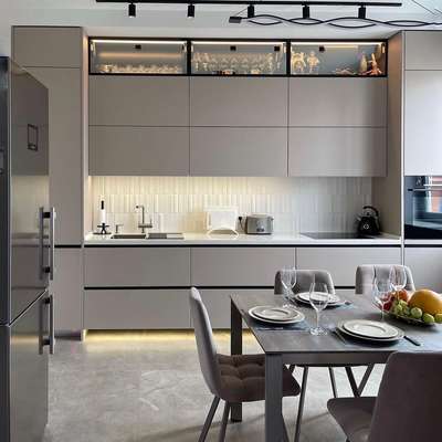 Kitchen, Table, Storage, Lighting, Furniture Designs by Contractor T M Ali, Malappuram | Kolo