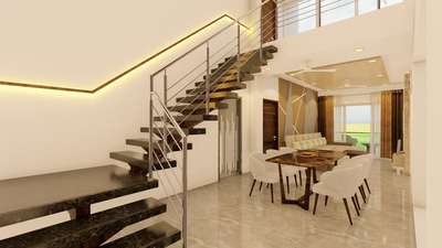 Staircase, Furniture, Dining, Table Designs by Contractor Sumit Thakur Sumit Singh, Jaipur | Kolo