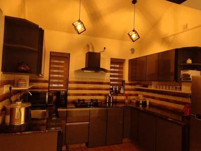 Kitchen, Lighting, Storage Designs by Contractor MN Construction, Palakkad | Kolo