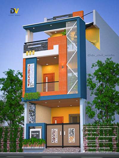 Exterior Designs by Contractor Jagdish Gujarwadiya, Ujjain | Kolo