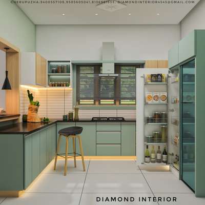 Kitchen, Storage, Window, Furniture Designs by Interior Designer Rahulmitza Mitza, Kannur | Kolo