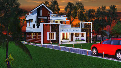 Exterior Designs by 3D & CAD ANVA DESIGN, Kottayam | Kolo