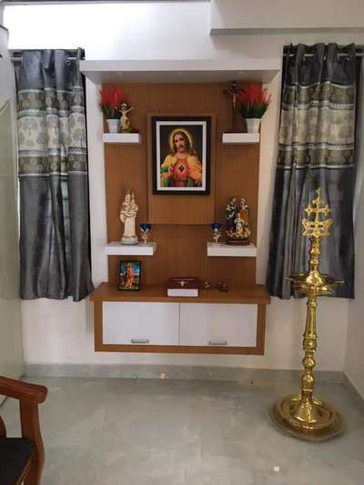 Prayer Room Designs by Architect THOUGHTline designers, Alappuzha | Kolo