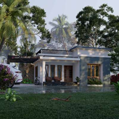 Exterior Designs by Civil Engineer Saneesh Karimthuruthel, Idukki | Kolo