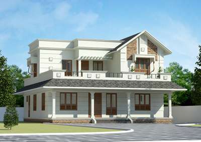 Exterior Designs by Contractor KERALA  BUILDERS    AND DEVELOPERS, Pathanamthitta | Kolo