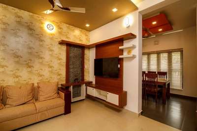 Living, Lighting, Furniture, Storage, Ceiling, Wall Designs by Interior Designer Mahin Lush, Idukki | Kolo