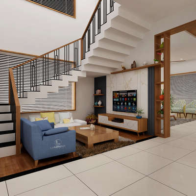 Staircase, Living, Storage Designs by Interior Designer Luminoux Design Studio, Ernakulam | Kolo