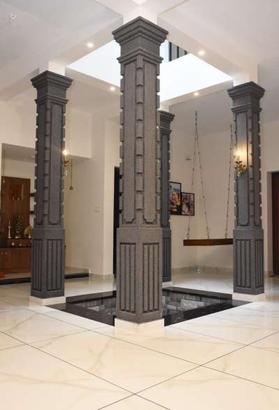 Ceiling, Lighting, Flooring, Wall Designs by Civil Engineer sreehari m, Kasaragod | Kolo