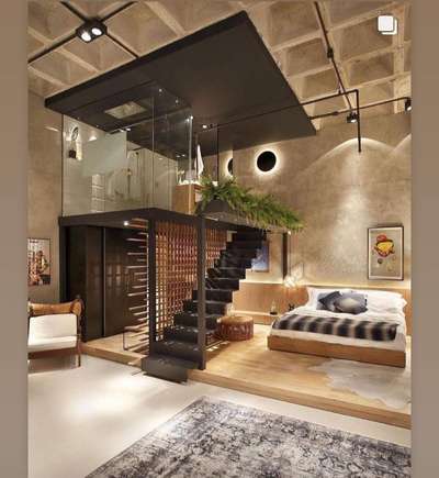 Ceiling, Furniture, Lighting, Staircase, Bedroom Designs by Contractor vasuparda construction, Delhi | Kolo